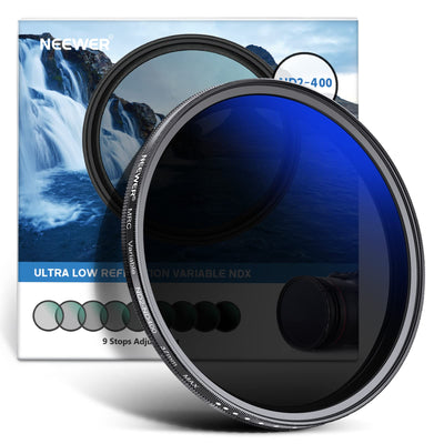 NEEWER 77mm Variable ND Filter ND2-ND400 (1-9 Stops)